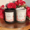 Matte-Black and Frosted-White-Rose Candles