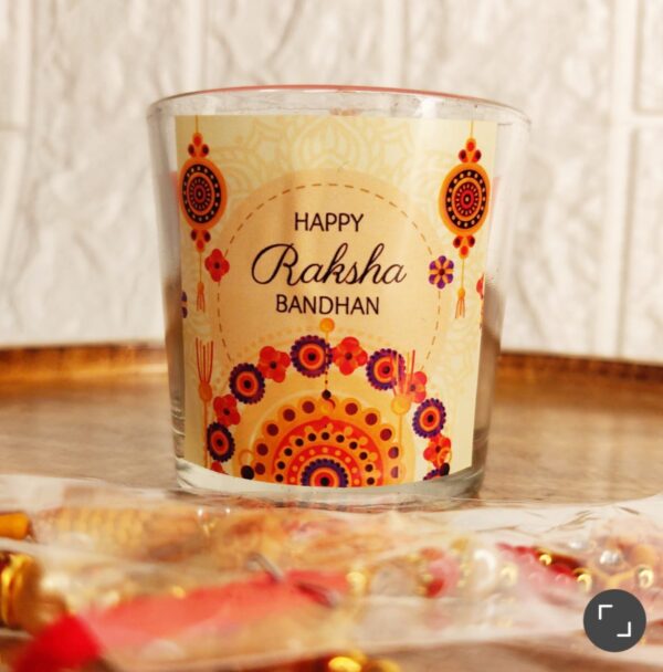 Multi-Scented Votive Glass Candles Rakhi Gift