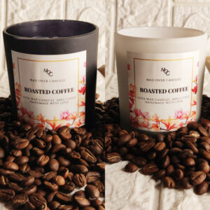 Matte Black & Frosted White Coffee Scented Jar Candle